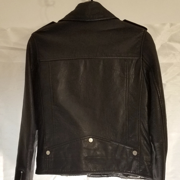 7 For All Mankind Leather Motorcycle Jacket - Picture 6 of 14